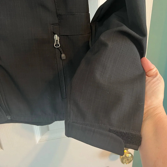 Eddie Bauer Black Shaded Crosshatch Softshell Zip Up Jacket Large - Picture 7 of 12